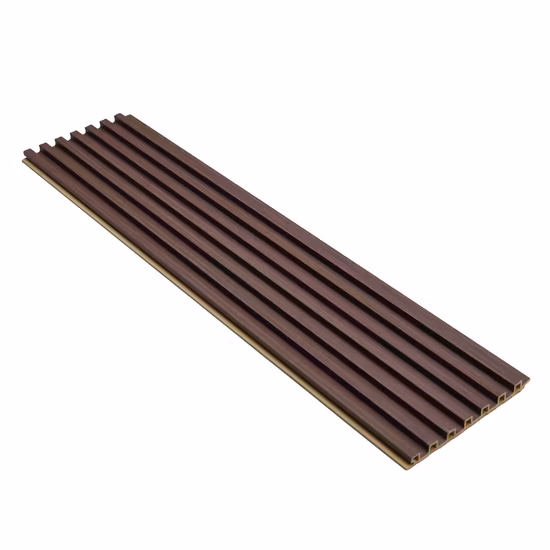 Campioni gratuiti Hotel Impermeabile in fibra di bambù Letto in legno Pannello a parete PS Pannello decorativo a griglia verticale tridimensionale decorativo Pannello a parete PS privo di formaldeide